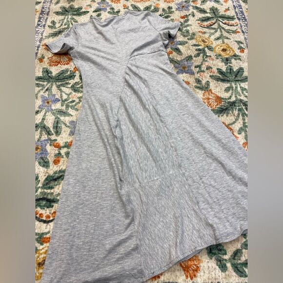 Theory Jilaena Gray Dress Ribbed Viscose Soft Comfortable Small - Picture 4 of 5